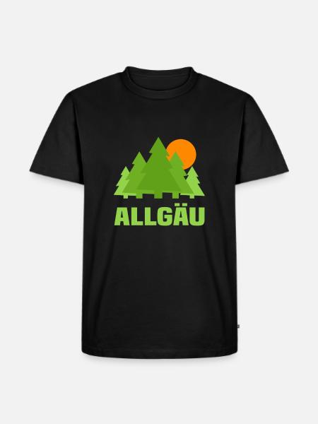 Allgäu - Männer Premium Bio T-Shirt - Schwarz