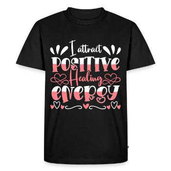 Motivation Méditation Optimiste Amour de soi - T-shirt Premium bio Homme - noir - Devant - Nico (187cm)