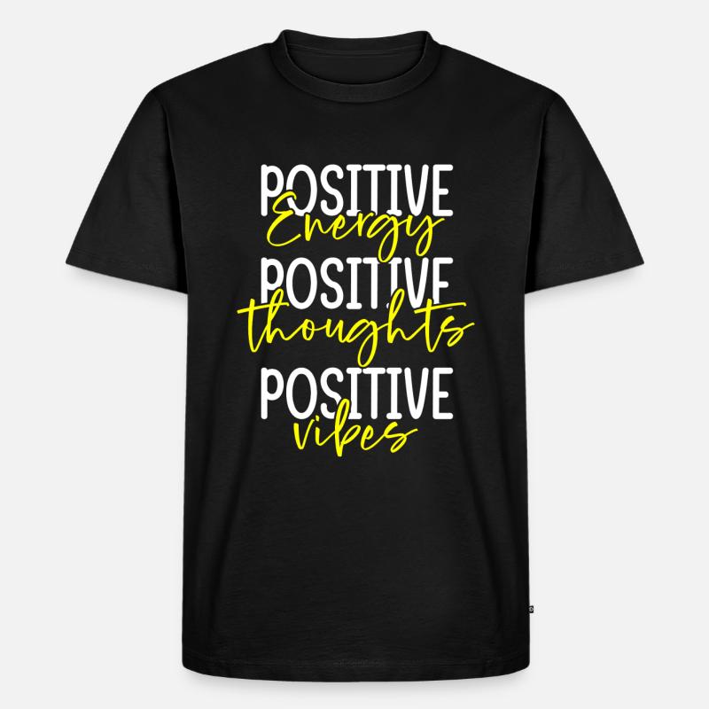 Positiv Eigenliebe Selbstbewusstsein - Männer Premium Bio T-Shirt - Schwarz