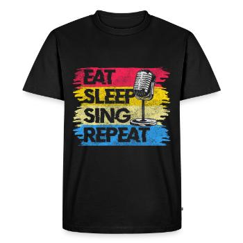 Singing Singer Voice - Men's Premium Organic T-Shirt - black - Front - Nico (187cm)