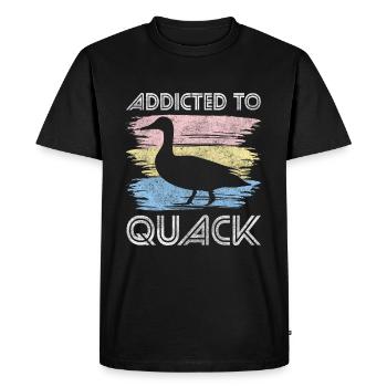 Ducks, Rubber Ducks, Waterfowl - Men's Premium Organic T-Shirt - black - Front - Nico (187cm)