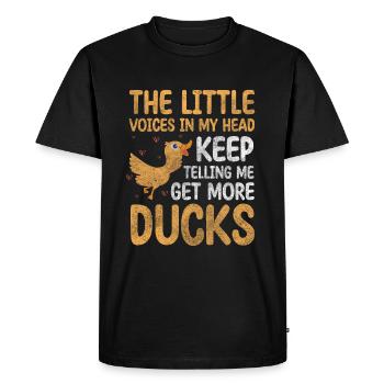 Canetons oiseaux aquatiques - T-shirt Premium bio Homme - noir - Devant - Nico (187cm)
