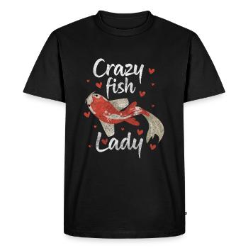 Poisson Poisson d’ornement - T-shirt Premium bio Homme - noir - Devant - Nico (187cm)