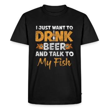 Fish Aquarists Pet Breeding - Men's Premium Organic T-Shirt - black - Front - Nico (187cm)