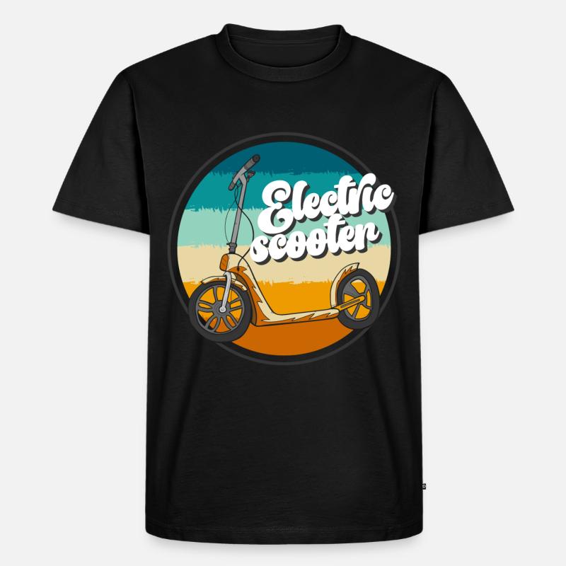 E-Scooter Elektrisch E-Roller - Männer Premium Bio T-Shirt - Schwarz