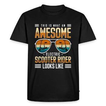 Station de recharge sportive de scooter électrique Scooter Scooter - T-shirt Premium bio Homme - noir - Devant - Nico (187cm)