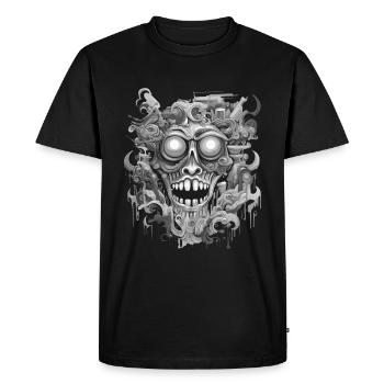 Gothic aesthetic psychedelic nightmare head - Men's Premium Organic T-Shirt - black - Front - Nico (187cm)