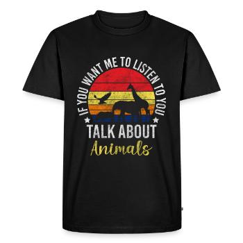 Bien-être animal Amoureux des animaux - T-shirt Premium bio Homme - noir - Devant - Nico (187cm)