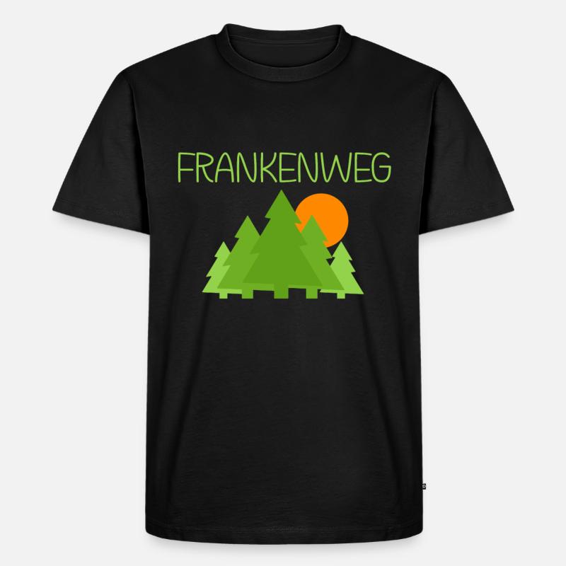 Frankenweg - Männer Premium Bio T-Shirt - Schwarz