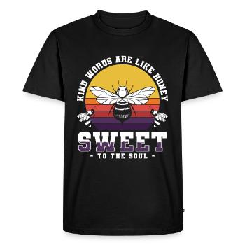 Honey, bees, insects - Men's Premium Organic T-Shirt - black - Front - Nico (187cm)
