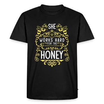 Honey Bumblebee Apiculture World Sauveur - T-shirt Premium bio Homme - noir - Devant - Nico (187cm)