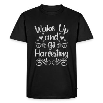 Champ de travail des ouvriers de la récolte - T-shirt Premium bio Homme - noir - Devant - Nico (187cm)