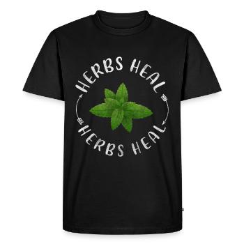 Plantes médicinales Healing Health Pharmacie - T-shirt Premium bio Homme - noir - Devant - Nico (187cm)