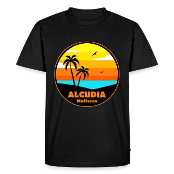Alcudia Mallorca - T-shirt Premium bio Homme - noir - Devant - Nico (187cm)