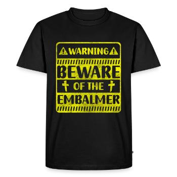 Cadavre de cercueil de travail de l’entrepreneur de pompes funèbres - T-shirt Premium bio Homme - noir - Devant - Nico (187cm)