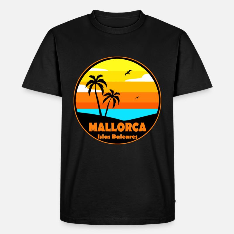 Mallorca - Männer Premium Bio T-Shirt - Schwarz