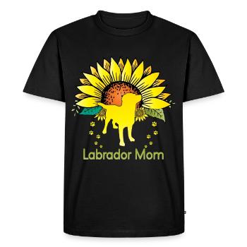 Labrador Mom Funny Saying - Men's Premium Organic T-Shirt - black - Front - Nico (187cm)