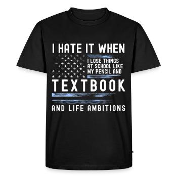 Student Campus Degree - Men's Premium Organic T-Shirt - black - Front - Nico (187cm)