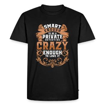 Note de l’agent : Sur la piste du crime - T-shirt Premium bio Homme - noir - Devant - Nico (187cm)