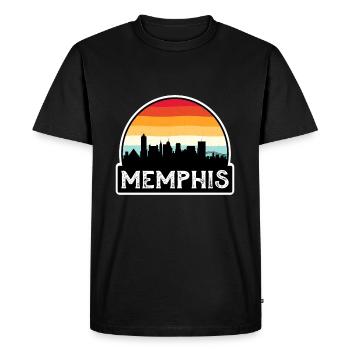 Memphis Tennessee USA Flag Skyline Travel Souvenir - Men's Premium Organic T-Shirt - black - Front - Nico (187cm)