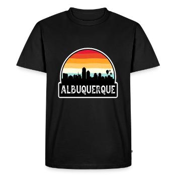 Albuquerque Nouveau-Mexique États-Unis Flag Skyline Travel Sou - T-shirt Premium bio Homme - noir - Devant - Nico (187cm)