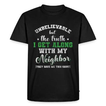 Appartement Neighbors Humor Village - T-shirt Premium bio Homme - noir - Devant - Nico (187cm)