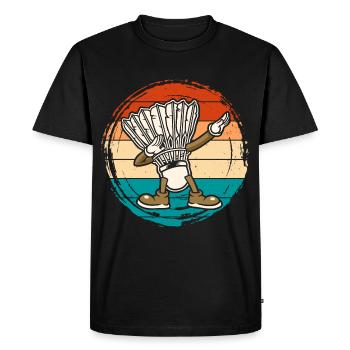 Badminton Federball - Men's Premium Organic T-Shirt - black - Front - Nico (187cm)