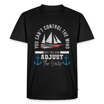 Naviguer sur l’océan - T-shirt Premium bio Homme - noir - Devant - Nico (187cm)