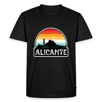 Alicante Espagne Flag Skyline Souvenir de voyage - T-shirt Premium bio Homme - noir - Devant - Nico (187cm)