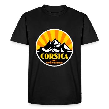 Corsica - Men's Premium Organic T-Shirt - black - Front - Nico (187cm)