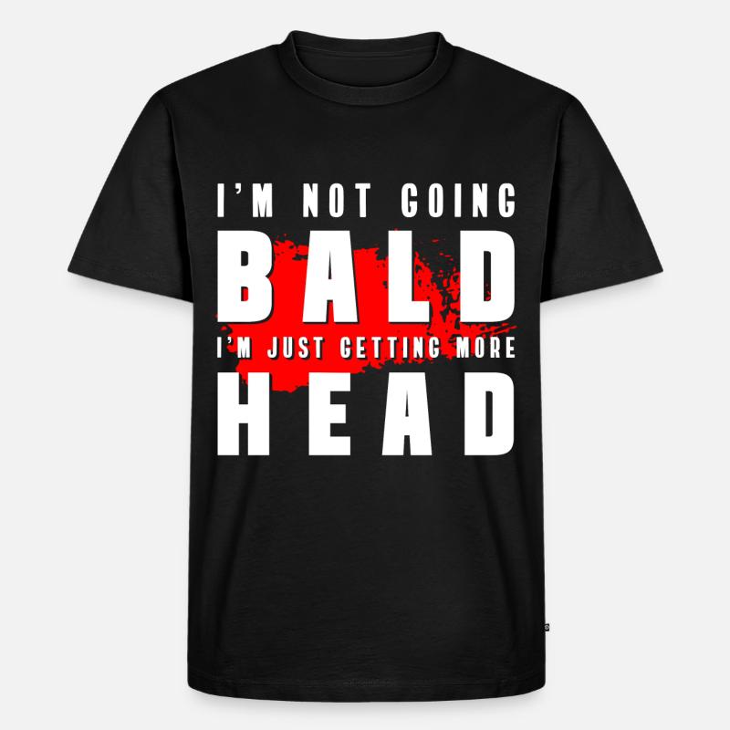 Glatze Mann - Männer Premium Bio T-Shirt - Schwarz