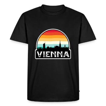 Vienne Autriche Flag Skyline Souvenir de voyage - T-shirt Premium bio Homme - noir - Devant - Nico (187cm)