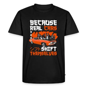 Moteur de dérive de voiture de sport Burnout - T-shirt Premium bio Homme - noir - Devant - Nico (187cm)