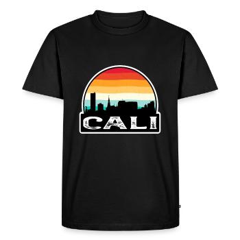 Cali Colombie Flag Skyline Souvenir de voyage - T-shirt Premium bio Homme - noir - Devant - Nico (187cm)