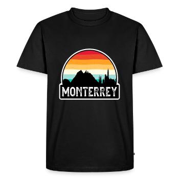 Monterrey Mexique Flag Skyline Souvenir de voyage - T-shirt Premium bio Homme - noir - Devant - Nico (187cm)