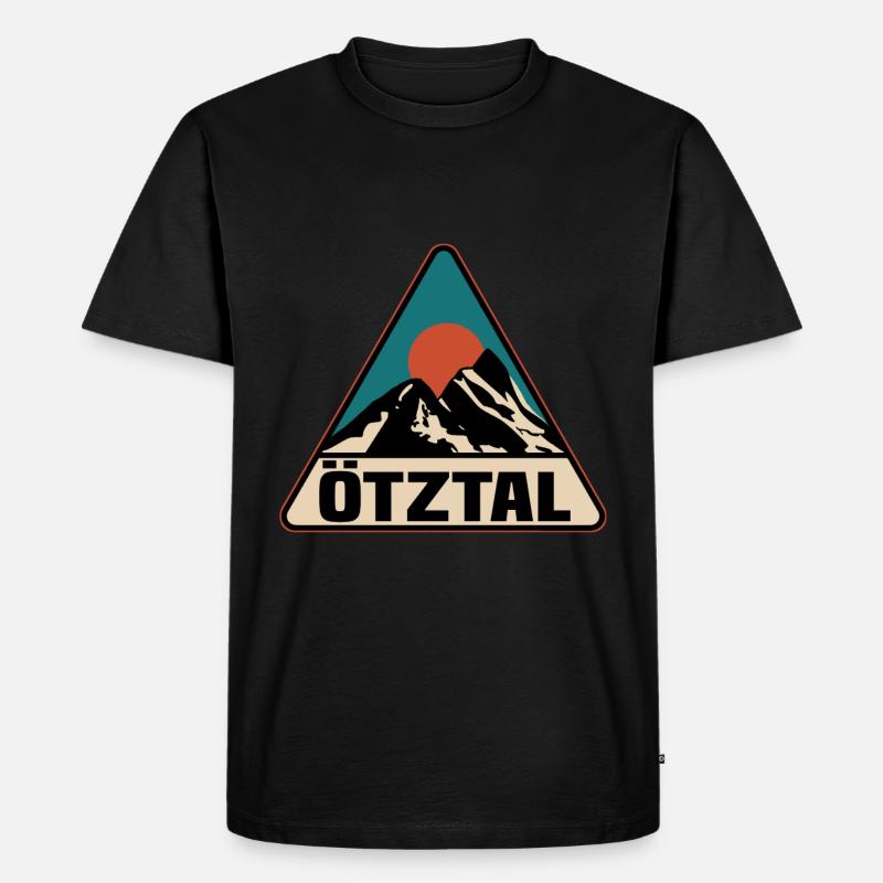 Ötztal - Männer Premium Bio T-Shirt - Schwarz
