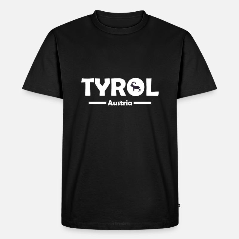 Tirol - Männer Premium Bio T-Shirt - Schwarz