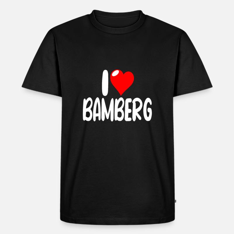 Bamberg - Männer Premium Bio T-Shirt - Schwarz