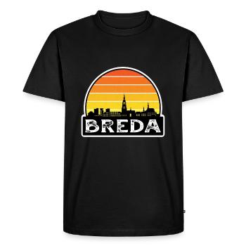 Breda Pays-Bas Flag Skyline Souvenir de voyage - T-shirt Premium bio Homme - noir - Devant - Nico (187cm)
