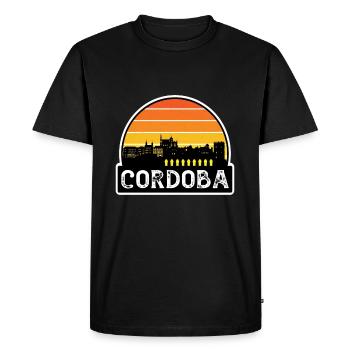 Cordoba Espagne Flag Skyline Souvenir de voyage - T-shirt Premium bio Homme - noir - Devant - Nico (187cm)