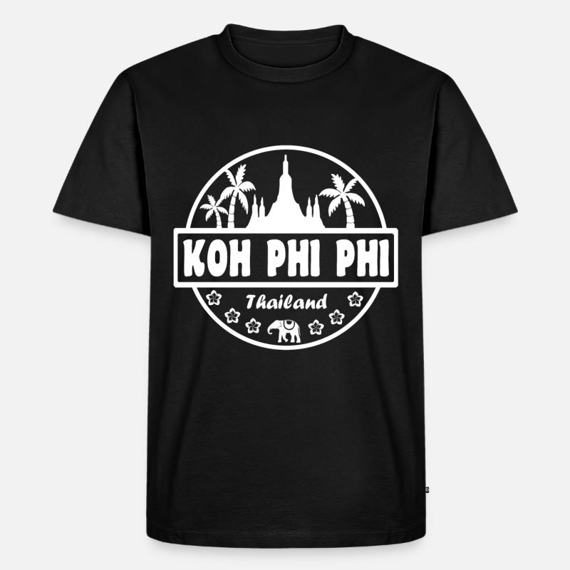 Koh Phi Phi Thailand - Männer Premium Bio T-Shirt - Schwarz