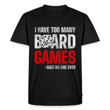 Games Hobby Dice Players - Men's Premium Organic T-Shirt - black - Front - Nico (187cm)