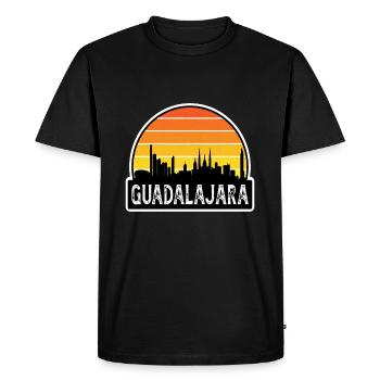 Guadalajara Mexique Flag Skyline Souvenir de voyage - T-shirt Premium bio Homme - noir - Devant - Nico (187cm)