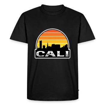 Cali Colombie Flag Skyline Souvenir de voyage - T-shirt Premium bio Homme - noir - Devant - Nico (187cm)