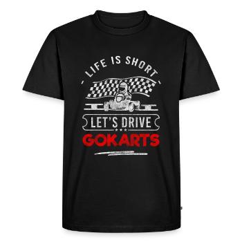 Pilote de course Karting Hobby - T-shirt Premium bio Homme - noir - Devant - Nico (187cm)