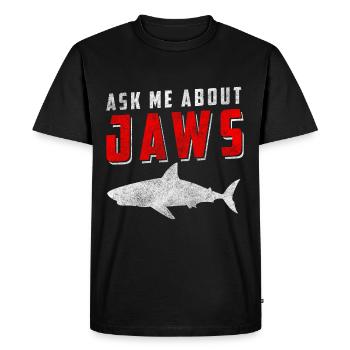 Shark predator teeth - Men's Premium Organic T-Shirt - black - Front - Nico (187cm)