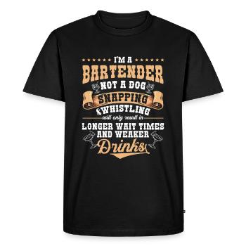 Cocktail Mixer Mixer Bouteille - T-shirt Premium bio Homme - noir - Devant - Nico (187cm)
