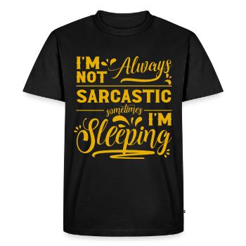 Dormeurs, lève-tard, paresseux - T-shirt Premium bio Homme - noir - Devant - Nico (187cm)