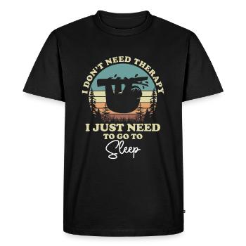 Sleeping, slumber, lazy, resting - Men's Premium Organic T-Shirt - black - Front - Nico (187cm)