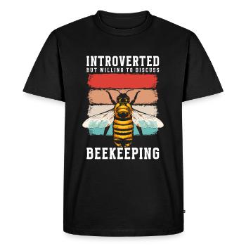 abeille mellifère ruche bourdon - T-shirt Premium bio Homme - noir - Devant - Nico (187cm)
